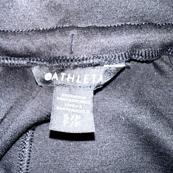 Athleta Womens Size Small Black Drawstring Elastic Waist Zippered Pocket Joggers - Picture 6 of 7